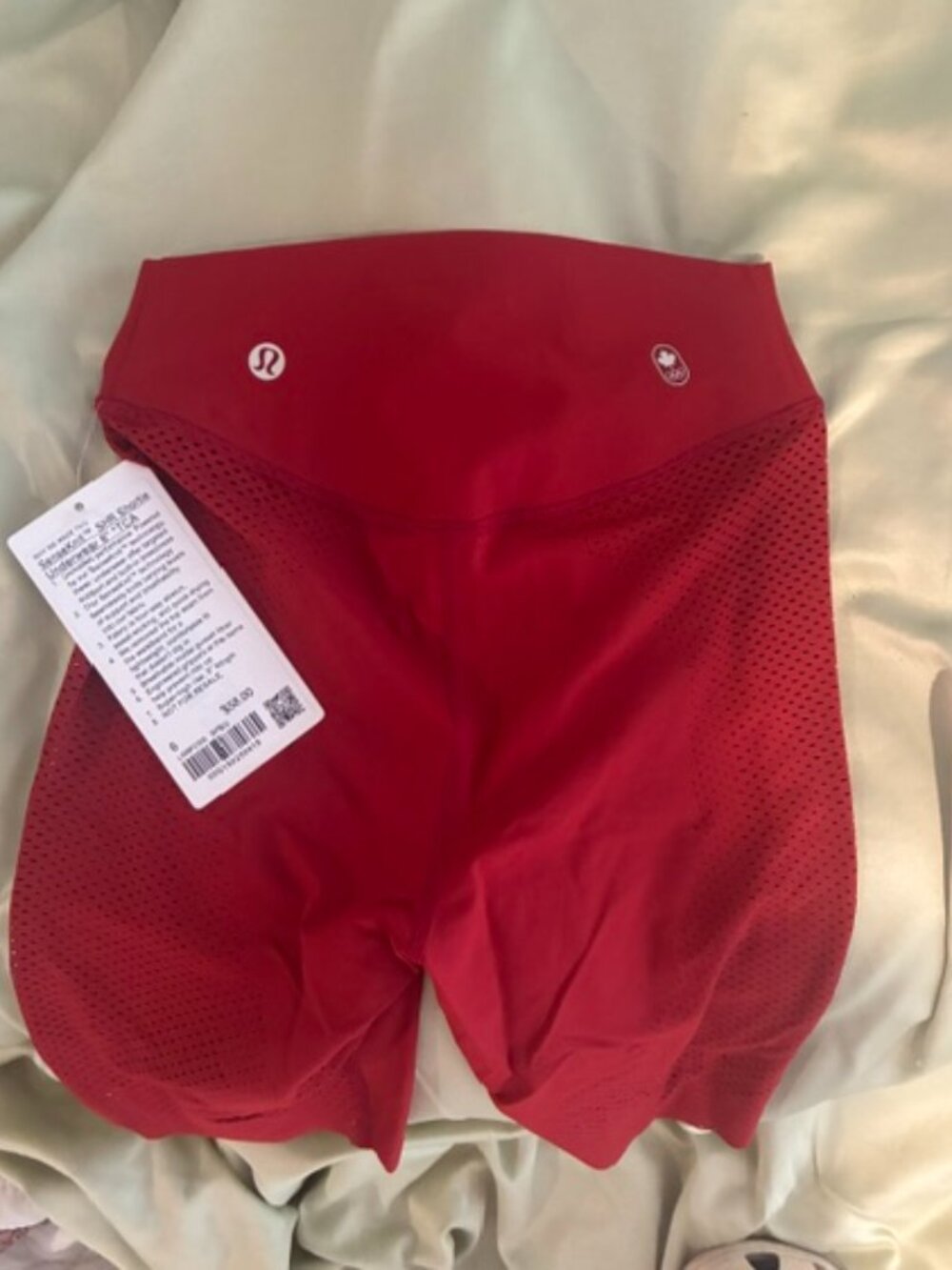 New with tags Lululemon red shorts in size 6